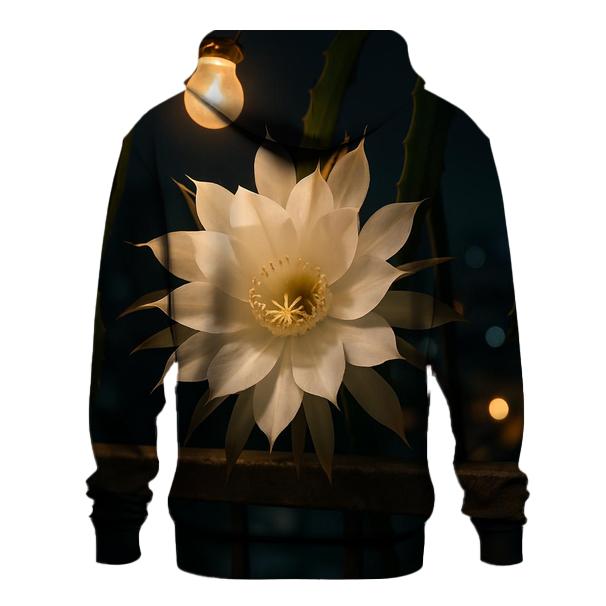 Night Blooming Cereus On Concrete Balcony hoodies fashion