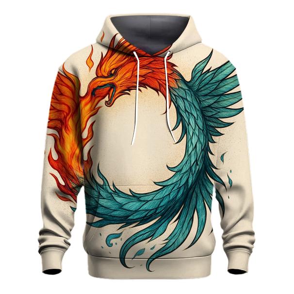 Dual Soul Phoenix Ouroboros pullover hoodies