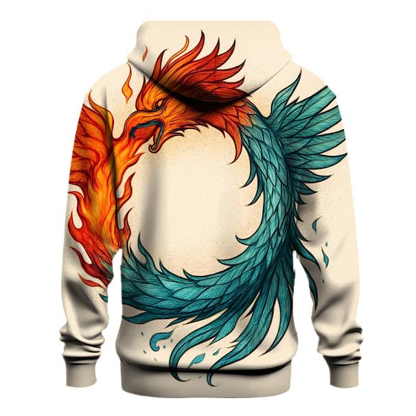 Dual Soul Phoenix Ouroboros pullover hoodies