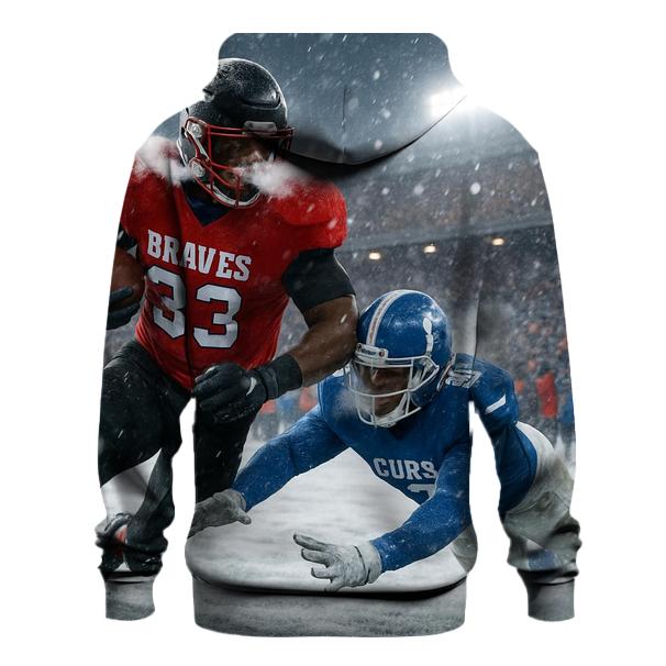 Frozen Yard Line Battle Braves Versus Cubs zip-up hoodies