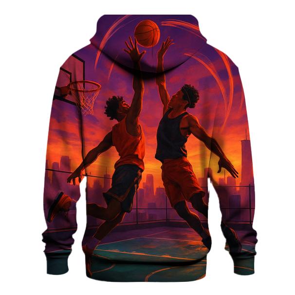 Urban Rooftop Basketball Clash printed hoodies