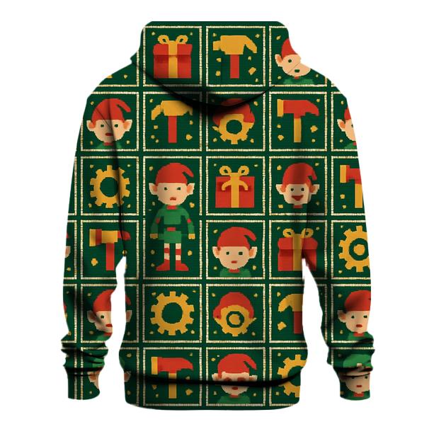 Elves Workshop Gear Grid Design hoodies fashion