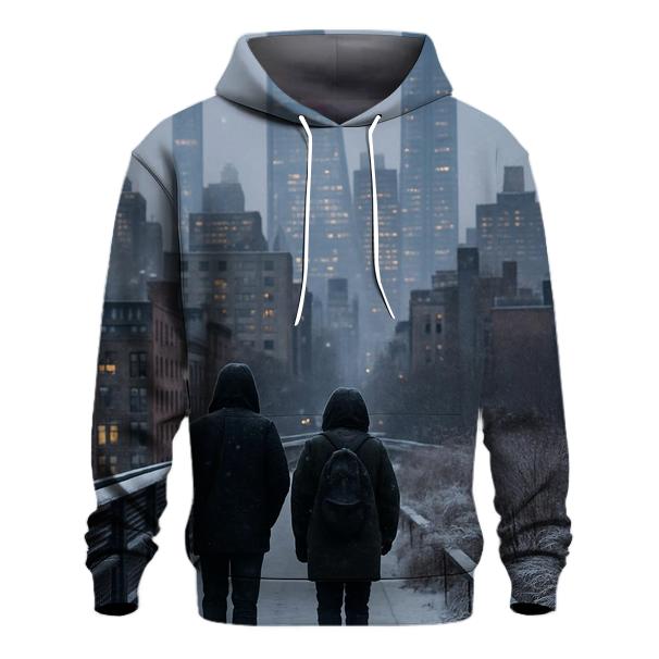 Snow Flurries Over Midtown From The High Line printed hoodies