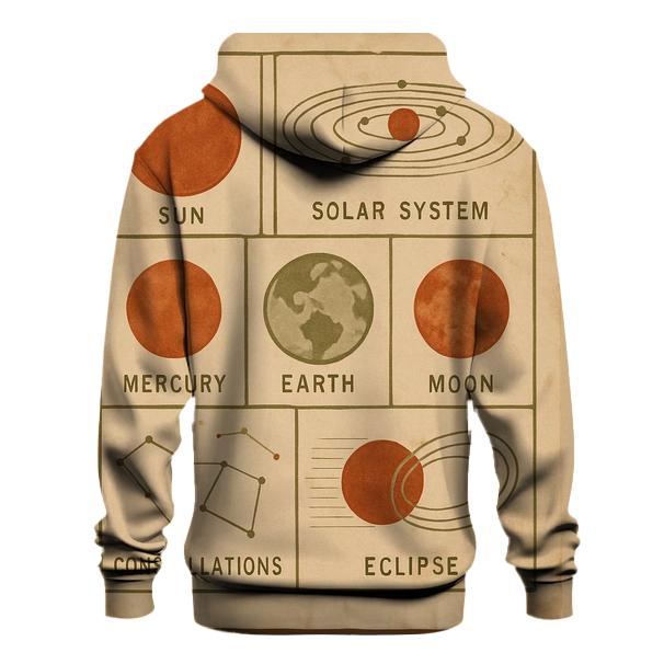 Vintage Classroom Science Chart embroidered hoodies
