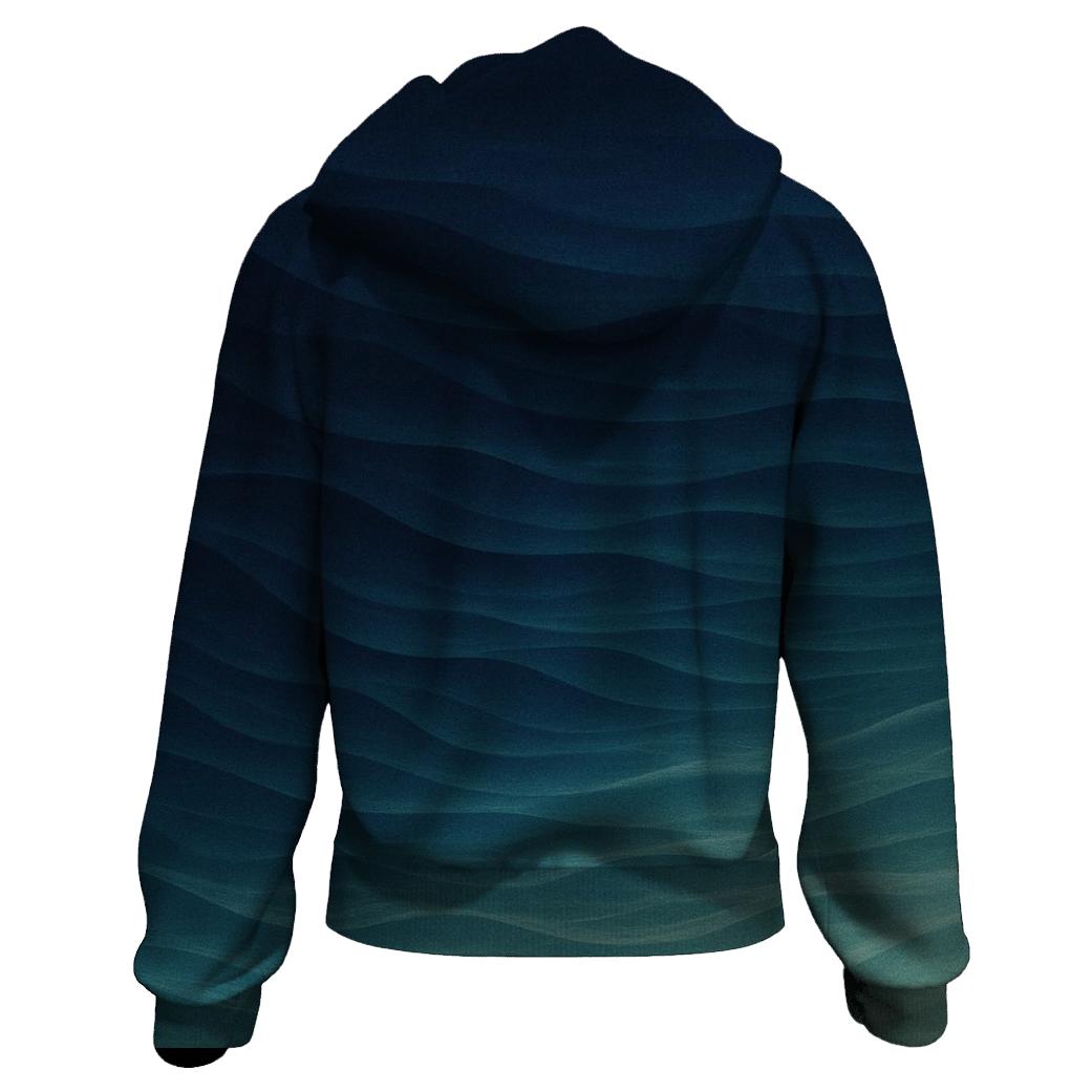 Midnight Tidal Gradient graphic hoodies