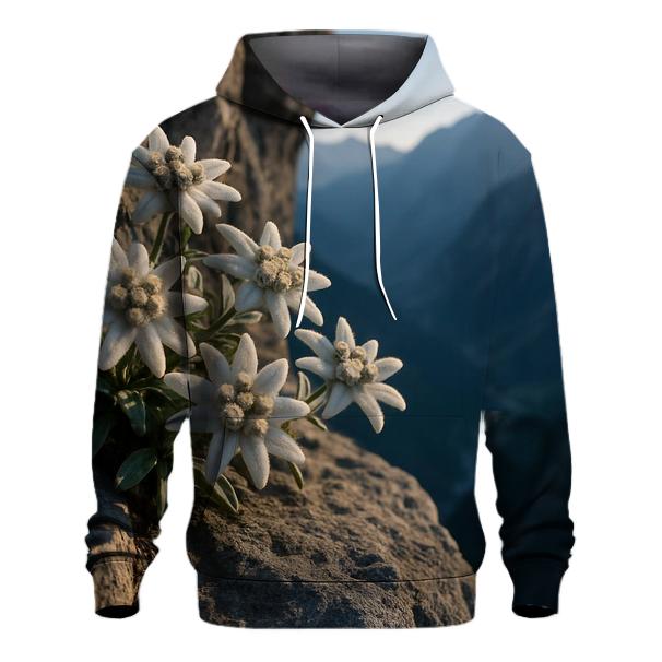 Alpine Edelweiss On Rocky Ledge custom hoodies
