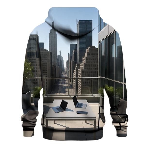 Corporate Terrace Overlooking Midtown Canyon lightweight hoodies