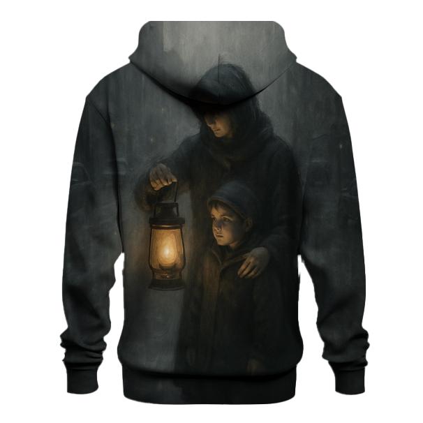 Lantern In The Rain Her Warmth In A Storm Filled Childhood zip-up hoodies