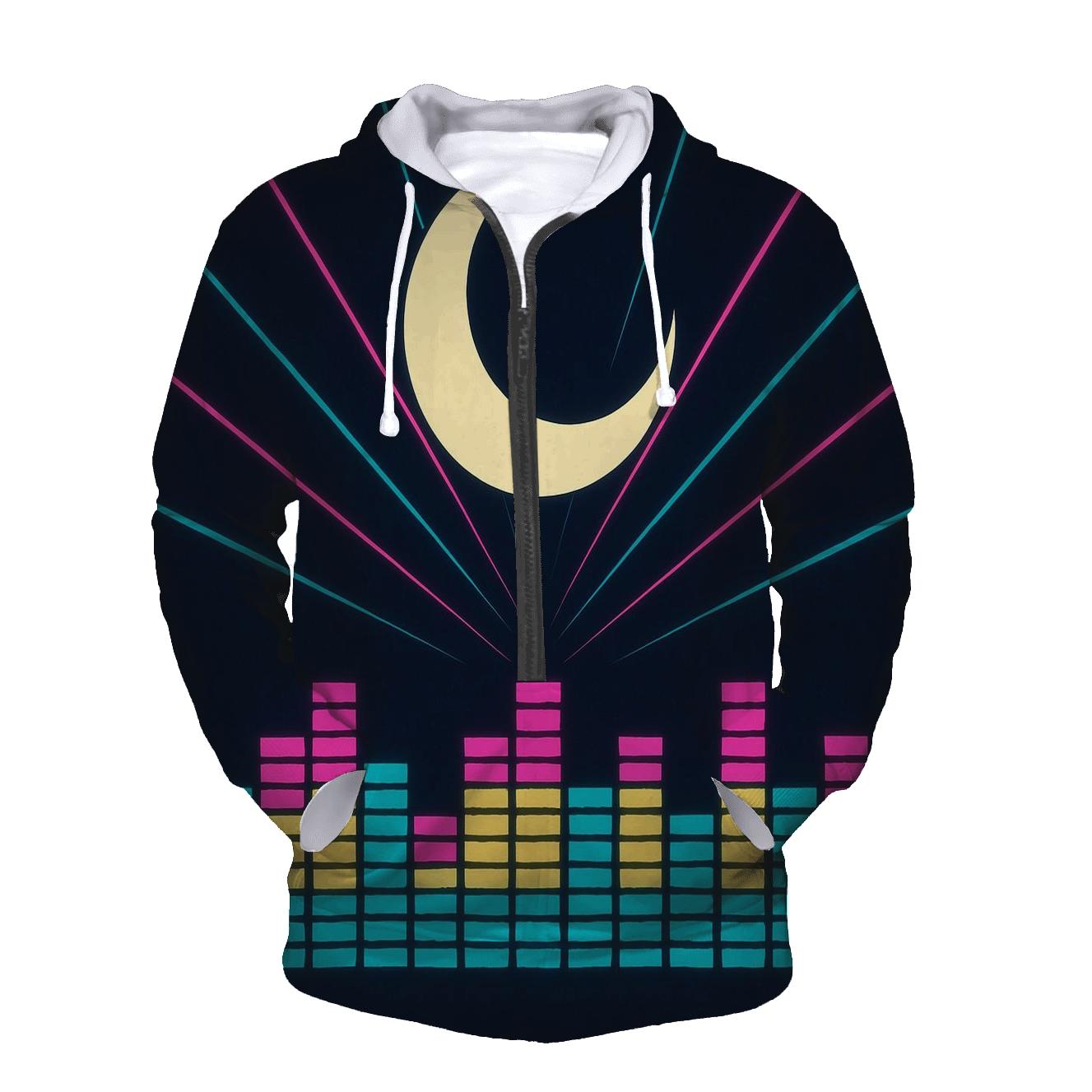 Laser Moon Soundwaves hoodies fashion