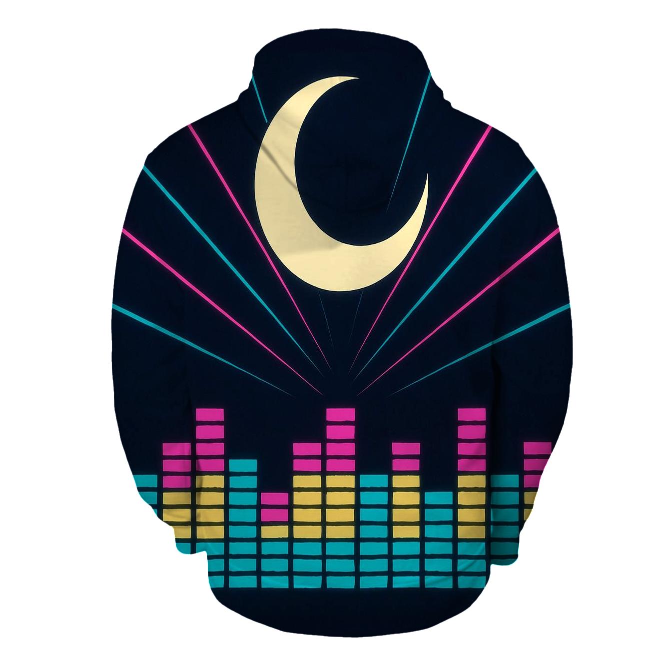 Laser Moon Soundwaves hoodies fashion