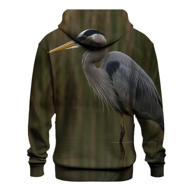 Reed Line Great Blue Heron graphic hoodies