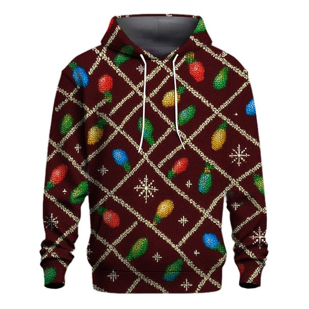 Tangled Lights Tinsel Lattice Design premium hoodies