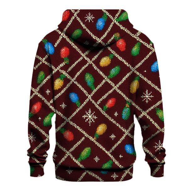 Tangled Lights Tinsel Lattice Design premium hoodies