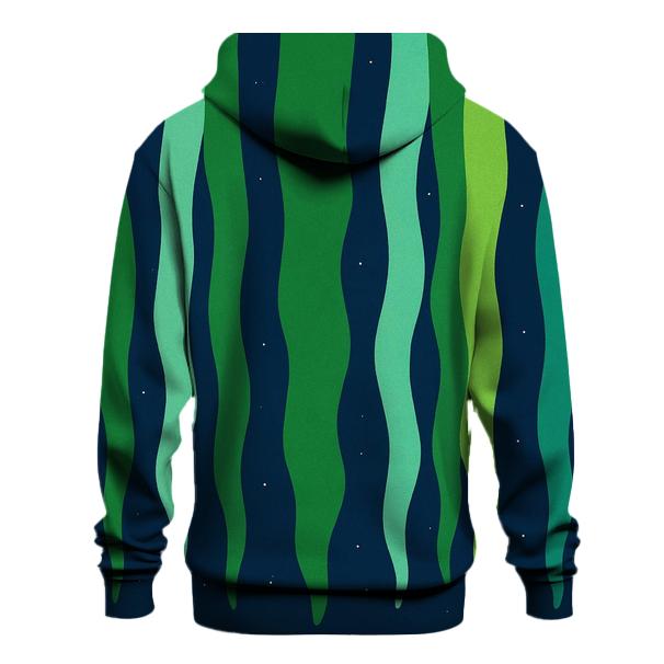 Aurora Curtain Overlap Bands printed hoodies