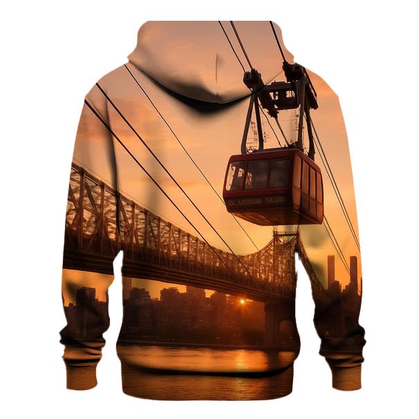 Sunset From The Roosevelt Island Tram Platform printed hoodies