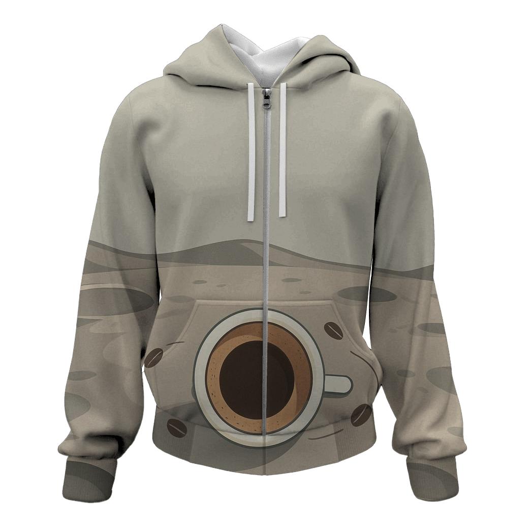 Lunar Espresso Orbit zip-up hoodies