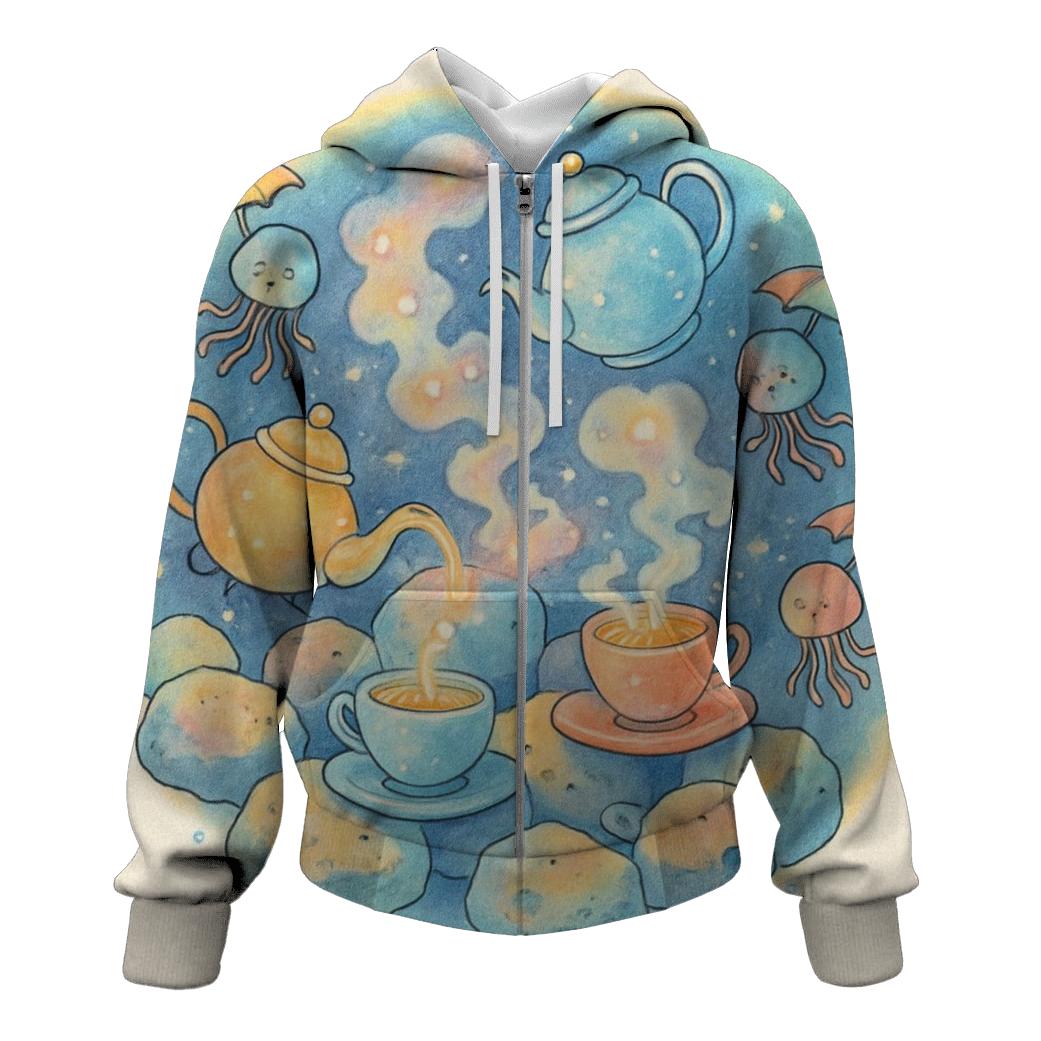 Asteroid Tea Party Shuffle designer hoodies