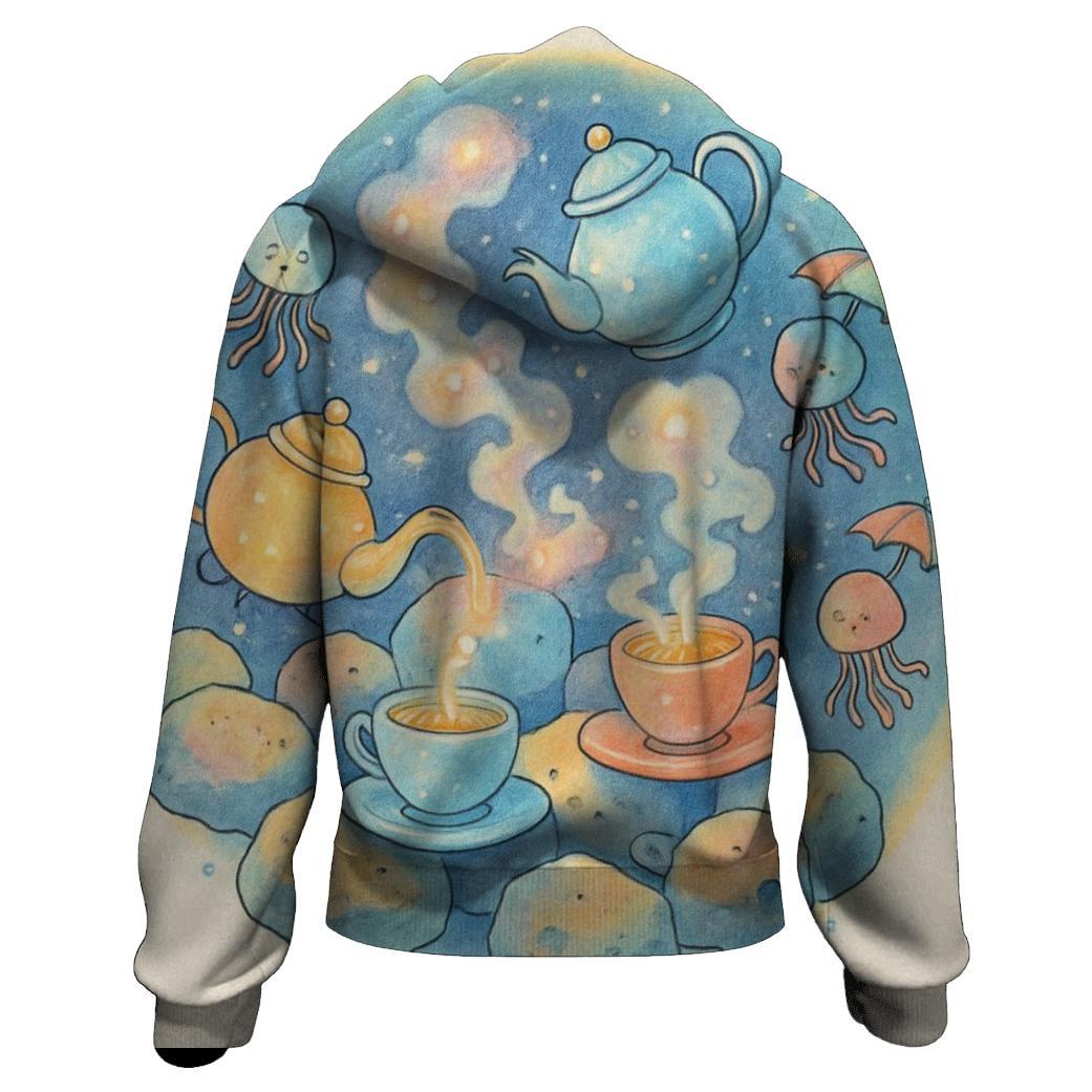Asteroid Tea Party Shuffle designer hoodies