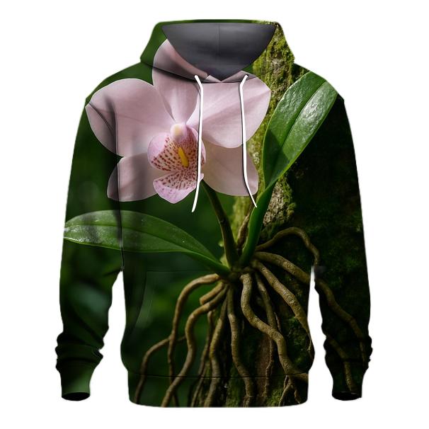 Wild Orchid On Rainforest Tree Trunk hoodies fashion