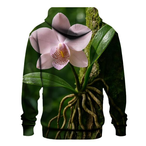 Wild Orchid On Rainforest Tree Trunk hoodies fashion