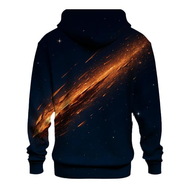 Bronze Meteor Spark Trail printed hoodies