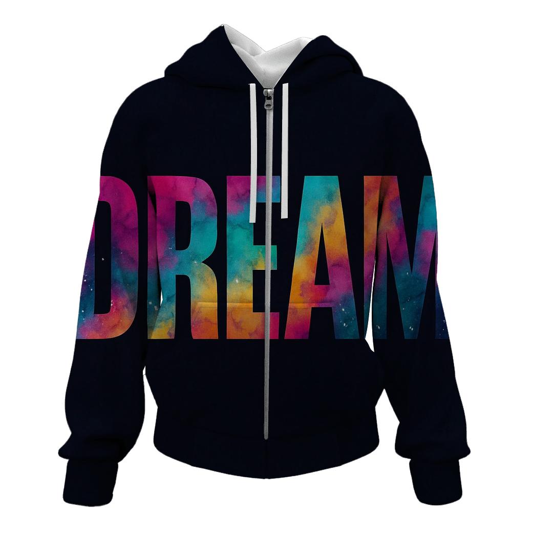 Nebula Bloom Typography heavyweight hoodies