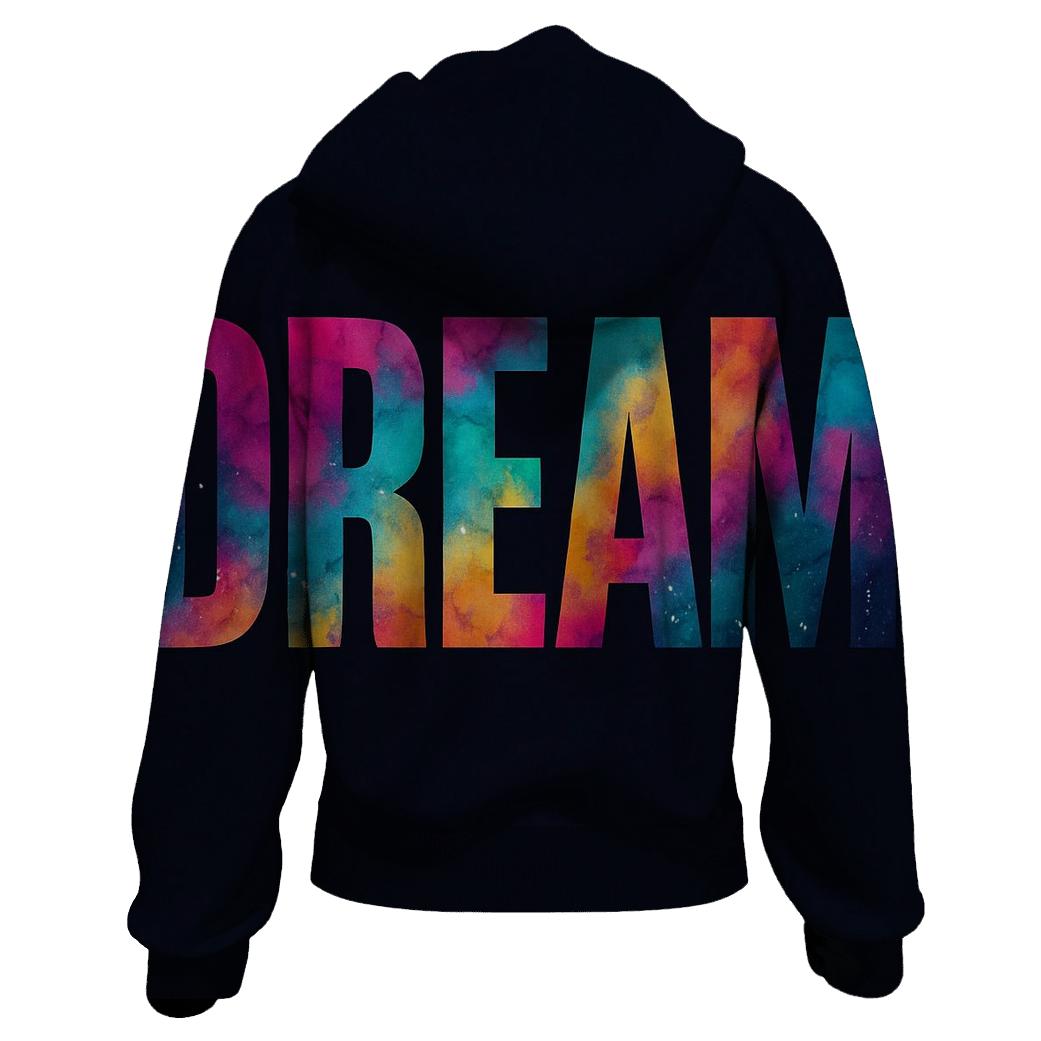Nebula Bloom Typography heavyweight hoodies