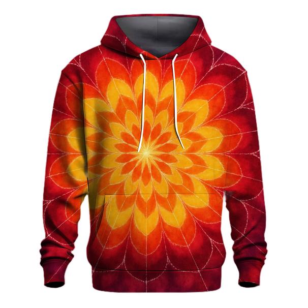 Solar Mandala Sunburst Overdye embroidered hoodies