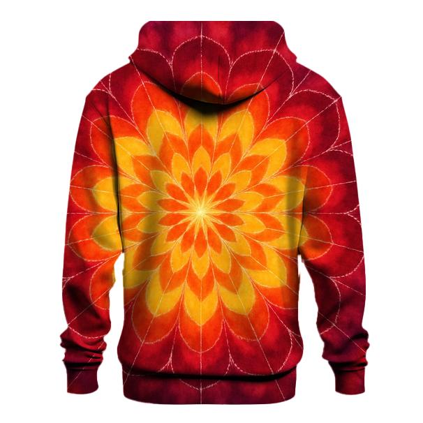 Solar Mandala Sunburst Overdye embroidered hoodies