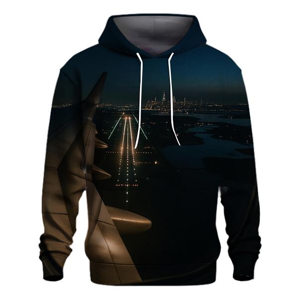 Night Landing Over Jamaica Bay Toward Manhattan hoodie styles