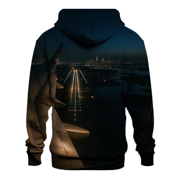 Night Landing Over Jamaica Bay Toward Manhattan hoodie styles