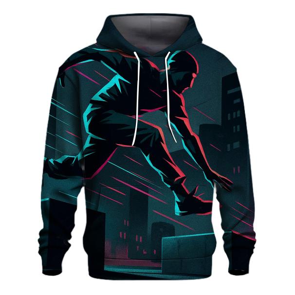 City Night Parkour Run custom hoodies