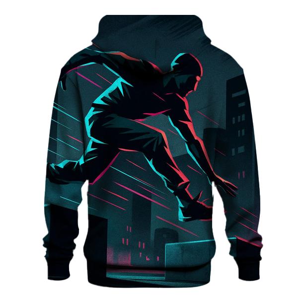City Night Parkour Run custom hoodies
