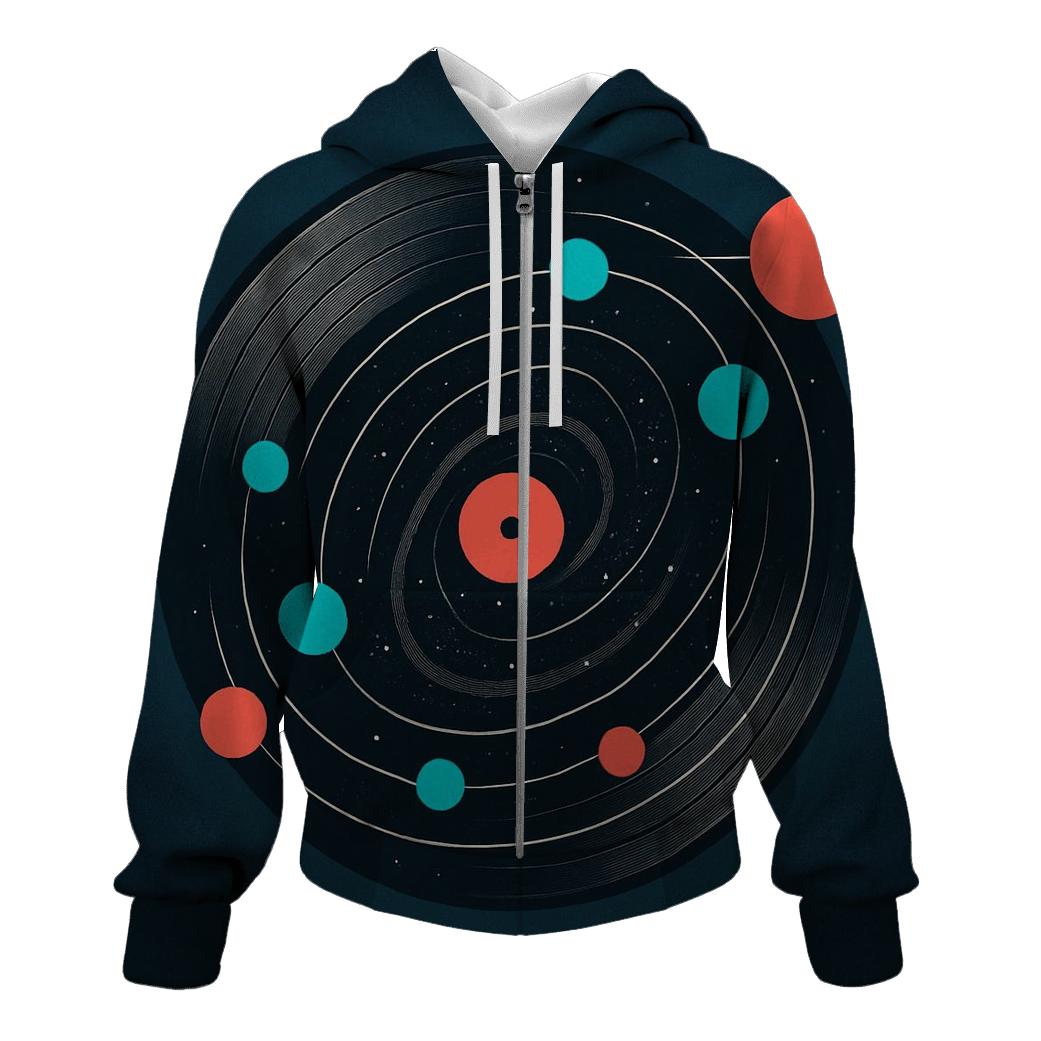 Orbiting Vinyl Galaxy heavyweight hoodies