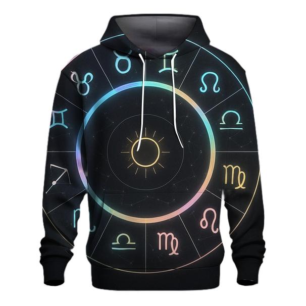 Zodiac Wheel Holographic Orbit designer hoodies