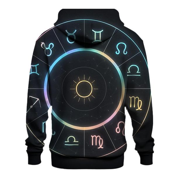 Zodiac Wheel Holographic Orbit designer hoodies