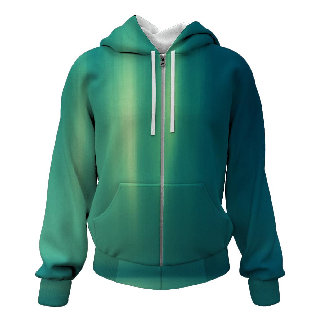 Glacial Aurora Gradient graphic hoodies