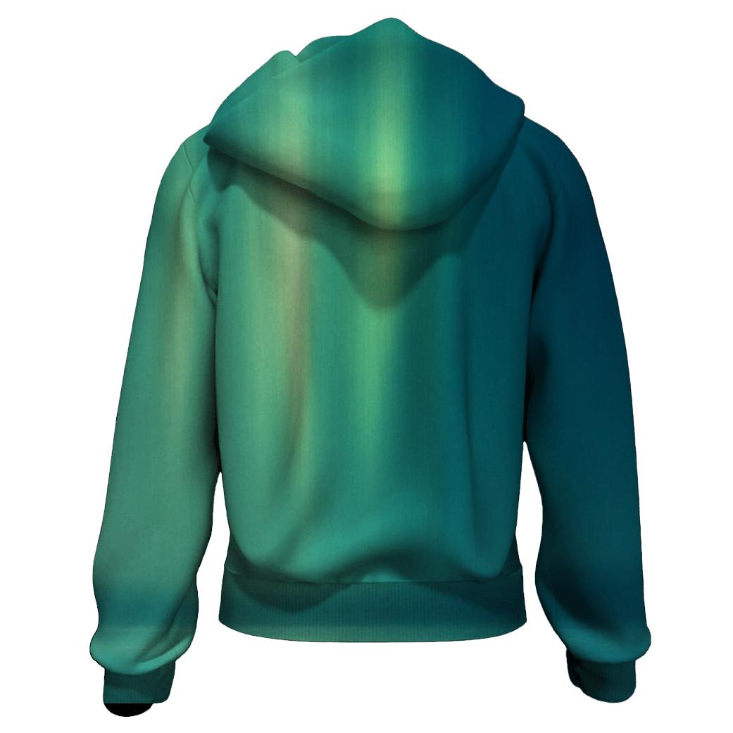 Glacial Aurora Gradient graphic hoodies