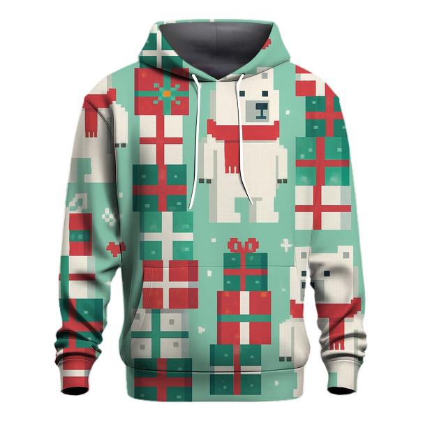 Polar Bear Present Stack Design premium hoodies