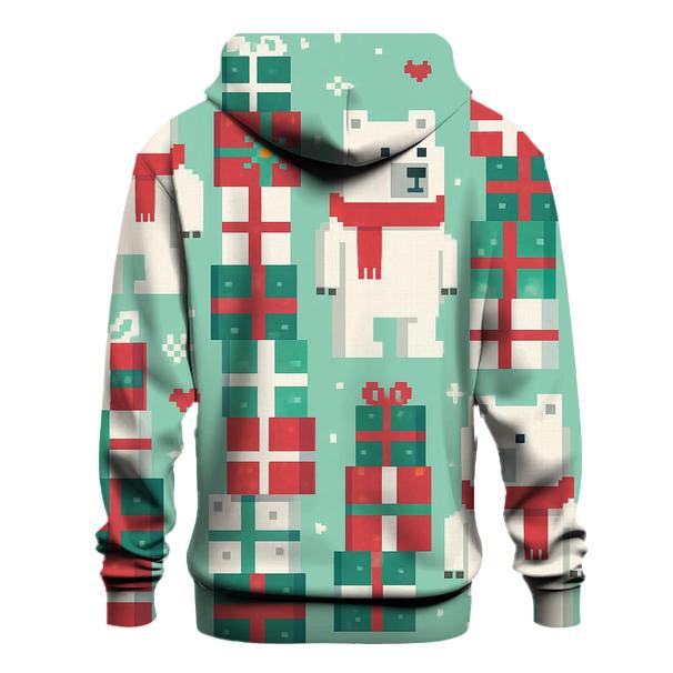 Polar Bear Present Stack Design premium hoodies