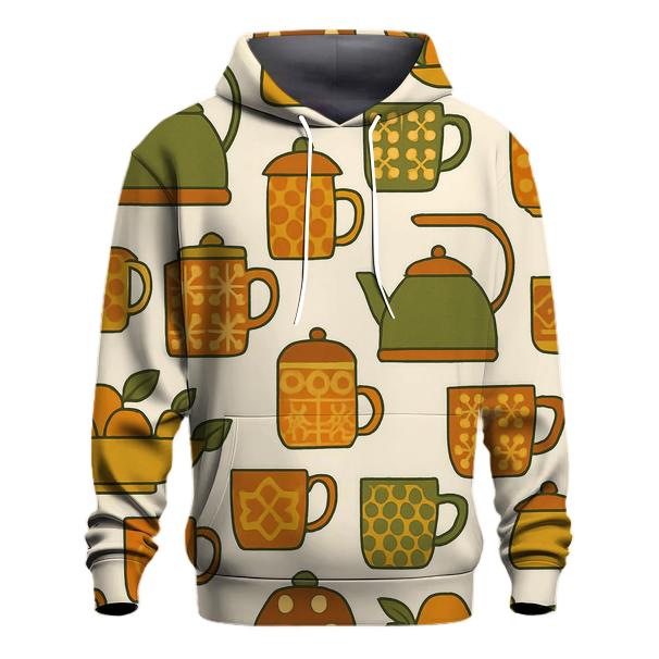 Retro Kitchen Pattern zip-up hoodies