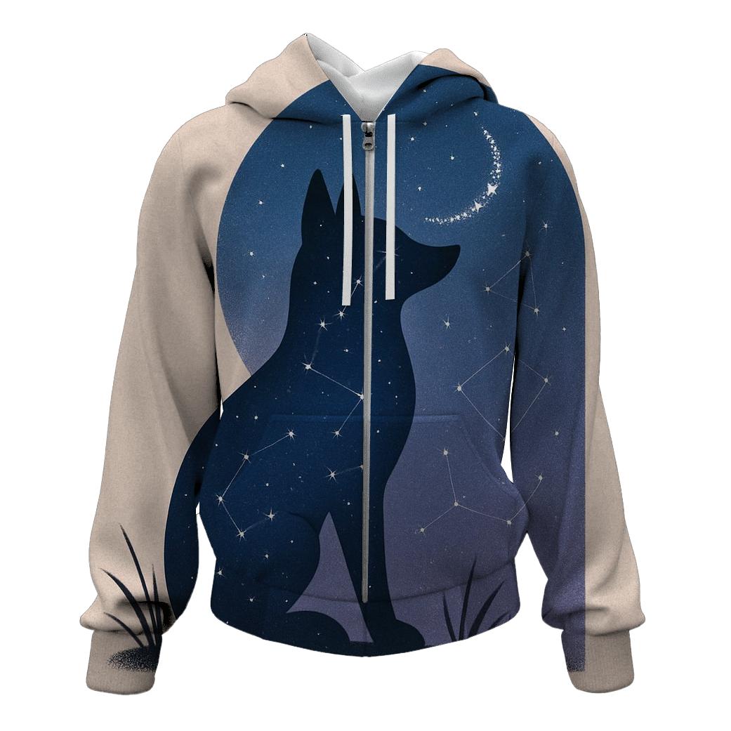 Stargazer Fox Silhouette hoodie designs