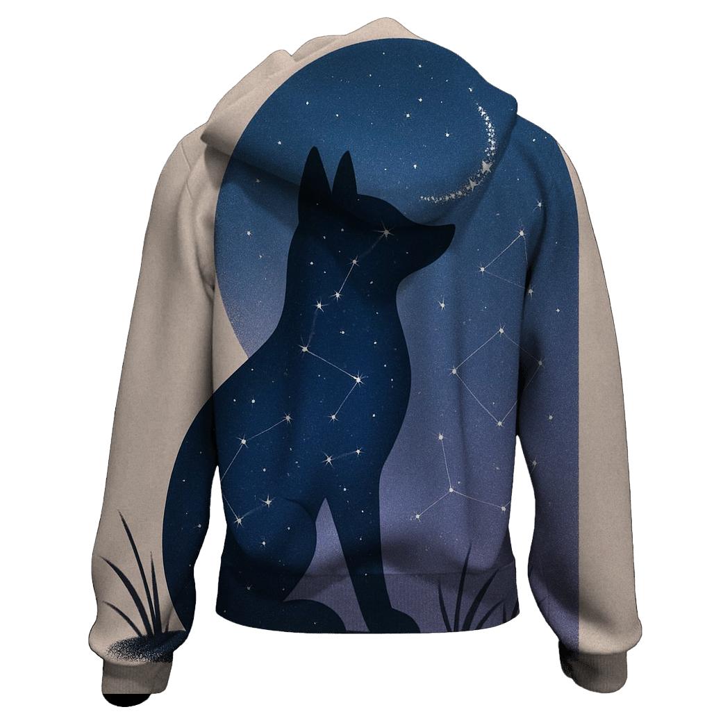 Stargazer Fox Silhouette hoodie designs