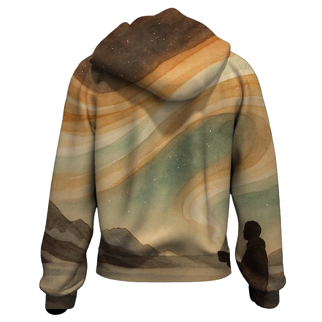 Aurora Latte Veil embroidered hoodies