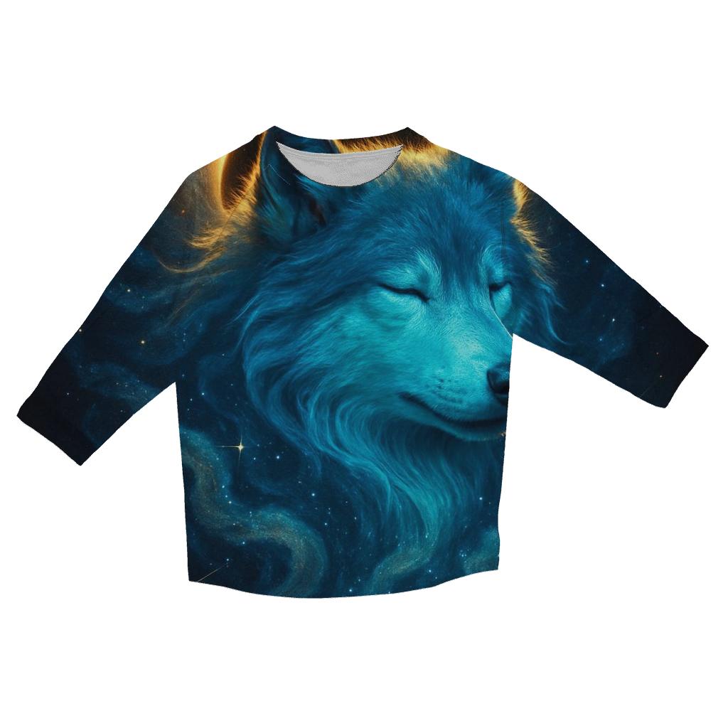 Celestial Timber Wolf Eclipse cotton quarter sleeve shirts