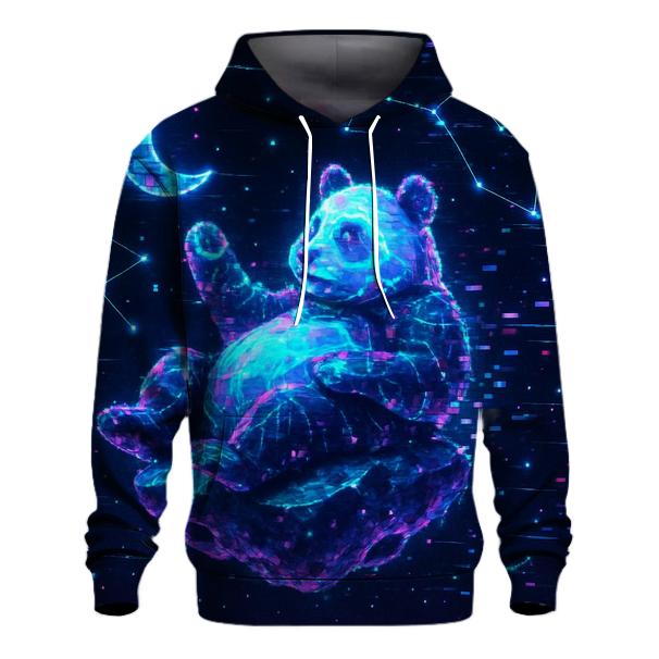 Glitch Panda Constellation graphic hoodies