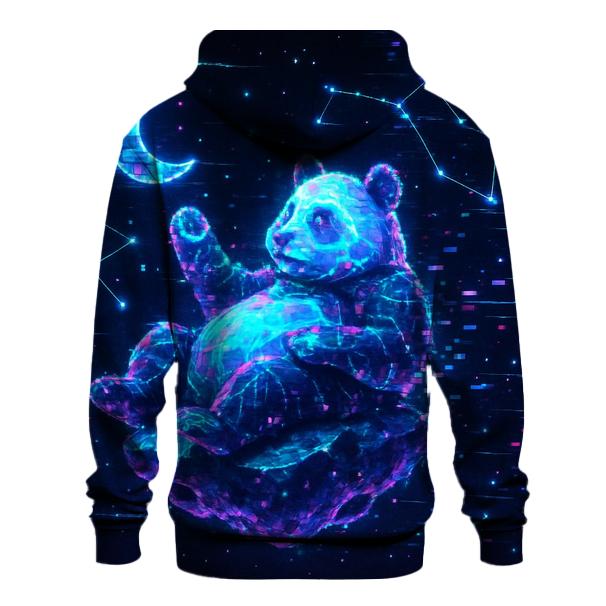 Glitch Panda Constellation graphic hoodies
