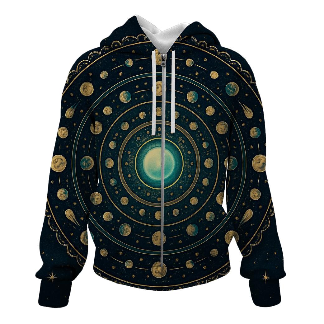 Luminous Planetary Mandala pullover hoodies