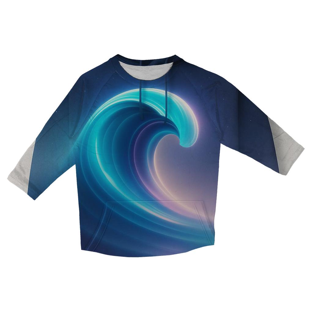 Celestial Tidal Gradient personalized 3/4 sleeve tees