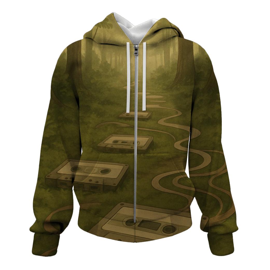 Cassette Forest Path custom hoodies